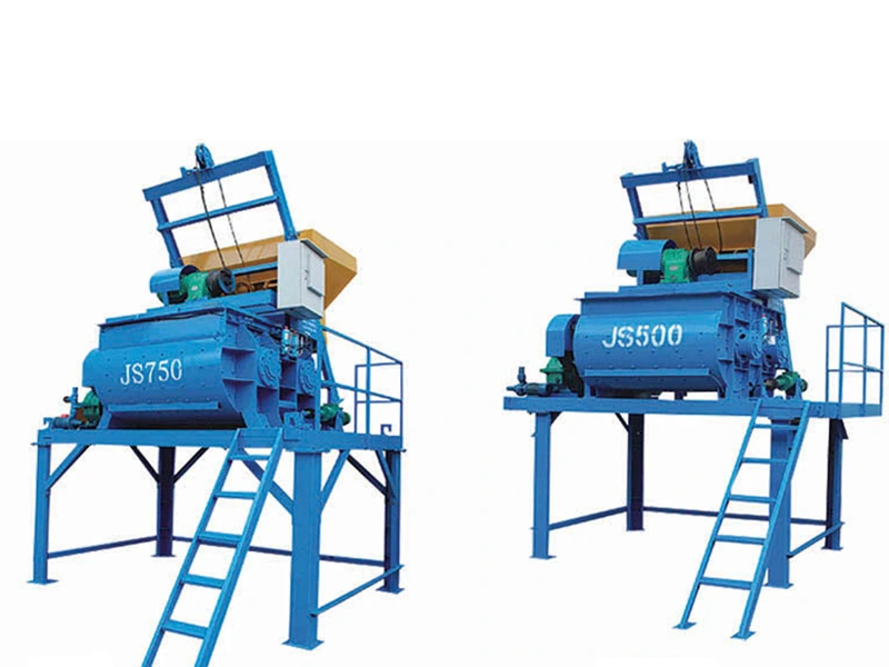 Mélangeur horizontal de machines Yixin pour la fabrication de blocs JS500/700 1