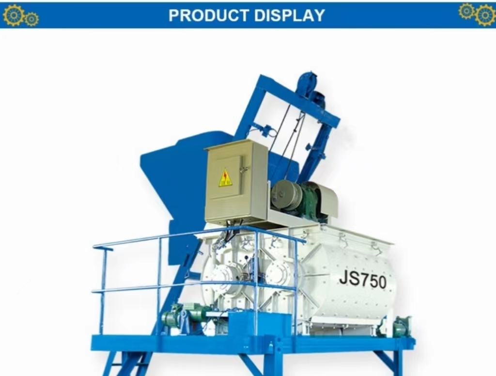 Yixin Machinery Высококачественный двухвальный бетоносмеситель серии JS 1