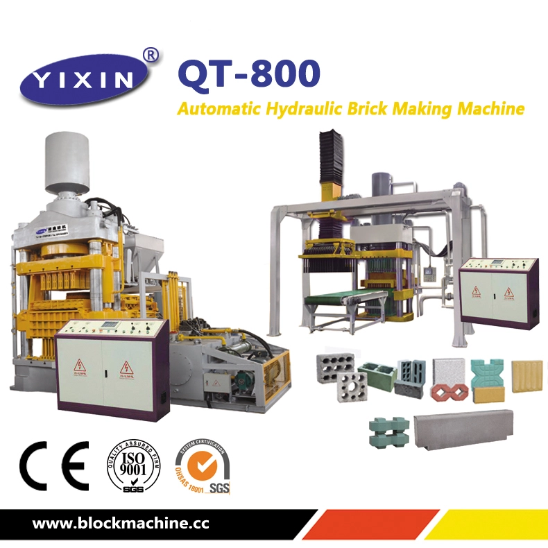 Yixin Machinery Wholesale Best Seller Promotion Hollow Brick Forming Machine QT-800T 1