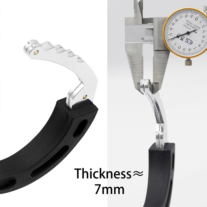 56cm 2-hole rubber sleeve 9-link chain handcuff lock YMHL004 1