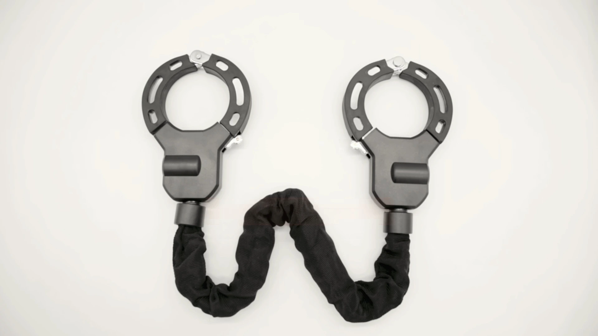 94cm 2-hole rubber sleeve PA cloth cover handcuff chain lock YMHL005 1