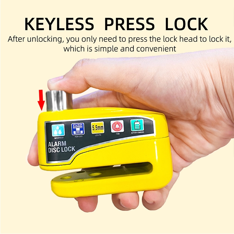 110dB motorcycle Alarm disc lock Suitable for LR44 battery YMDB013 1