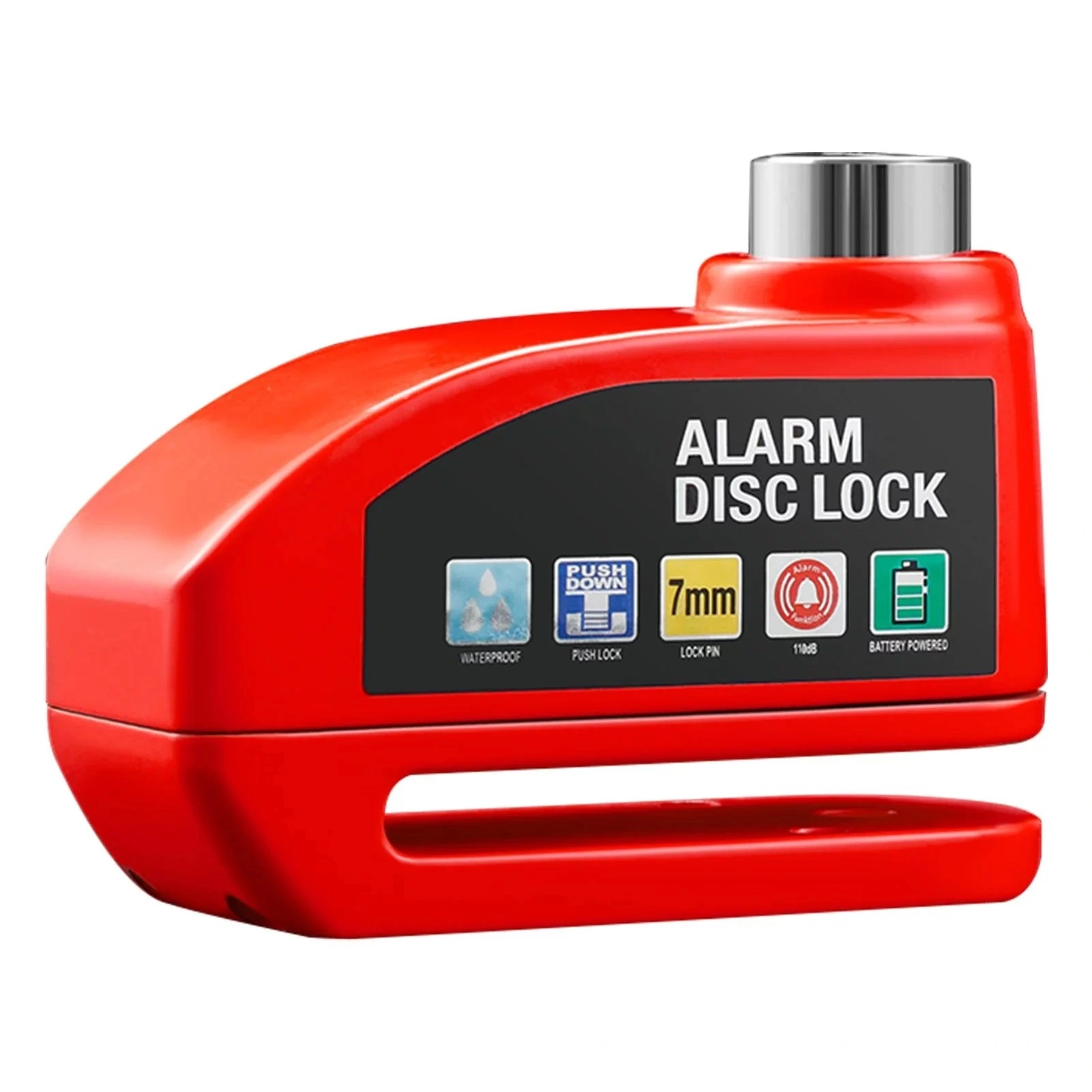 110dB High decibel bicycle Alarm disc lock Suitable for LR44 battery with Reminder rope YMDB014 1
