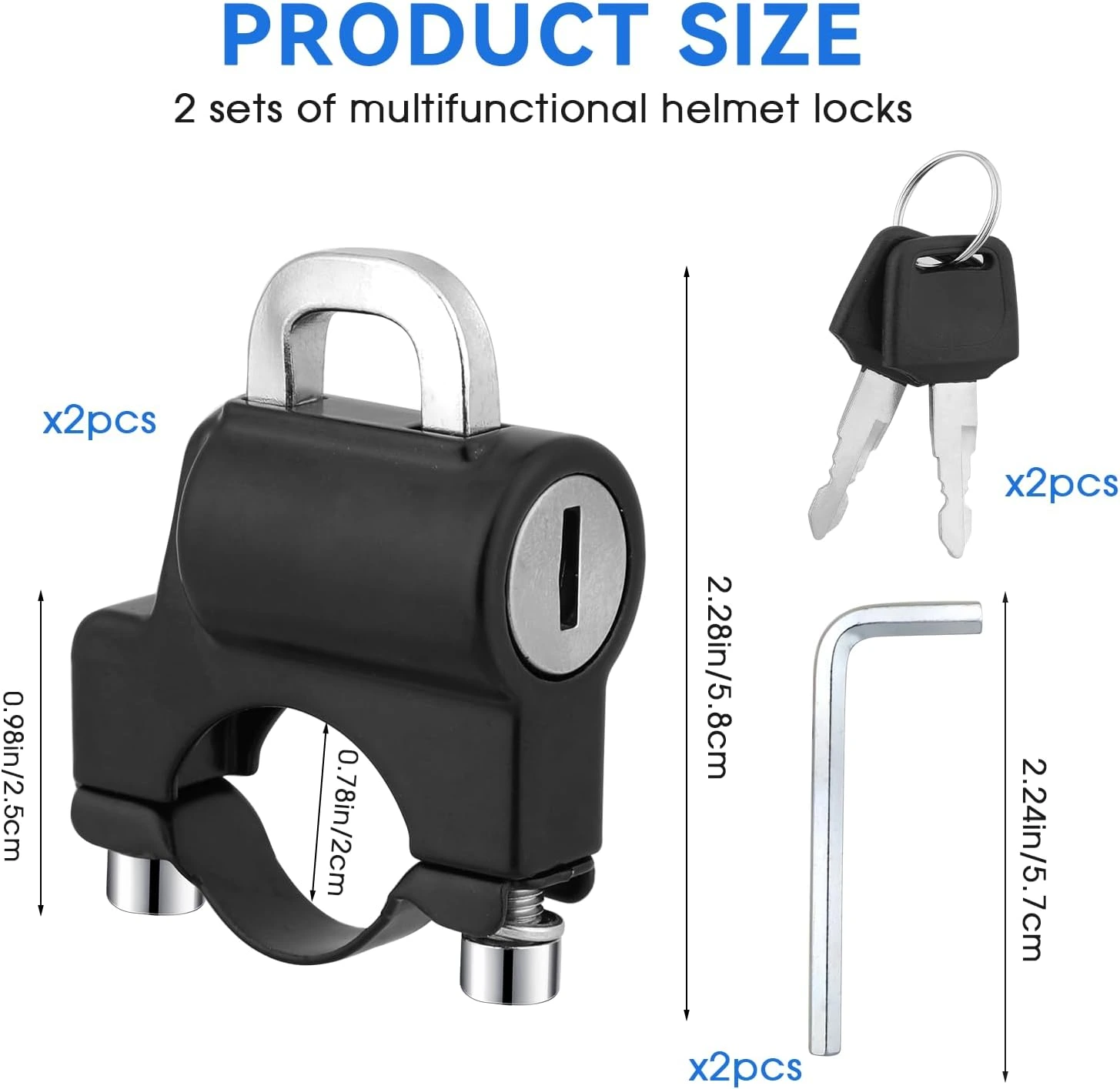 Key anti-theft helmet lock can be used as a hook YMHK004 1