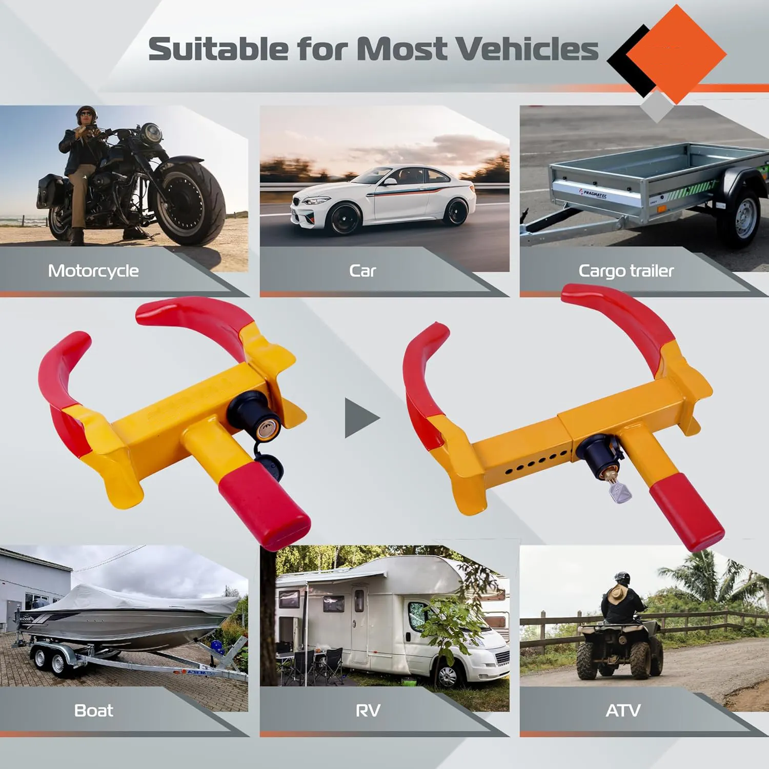 Wheel Steering Lock Product Wholesale - UMEDO Lock 6