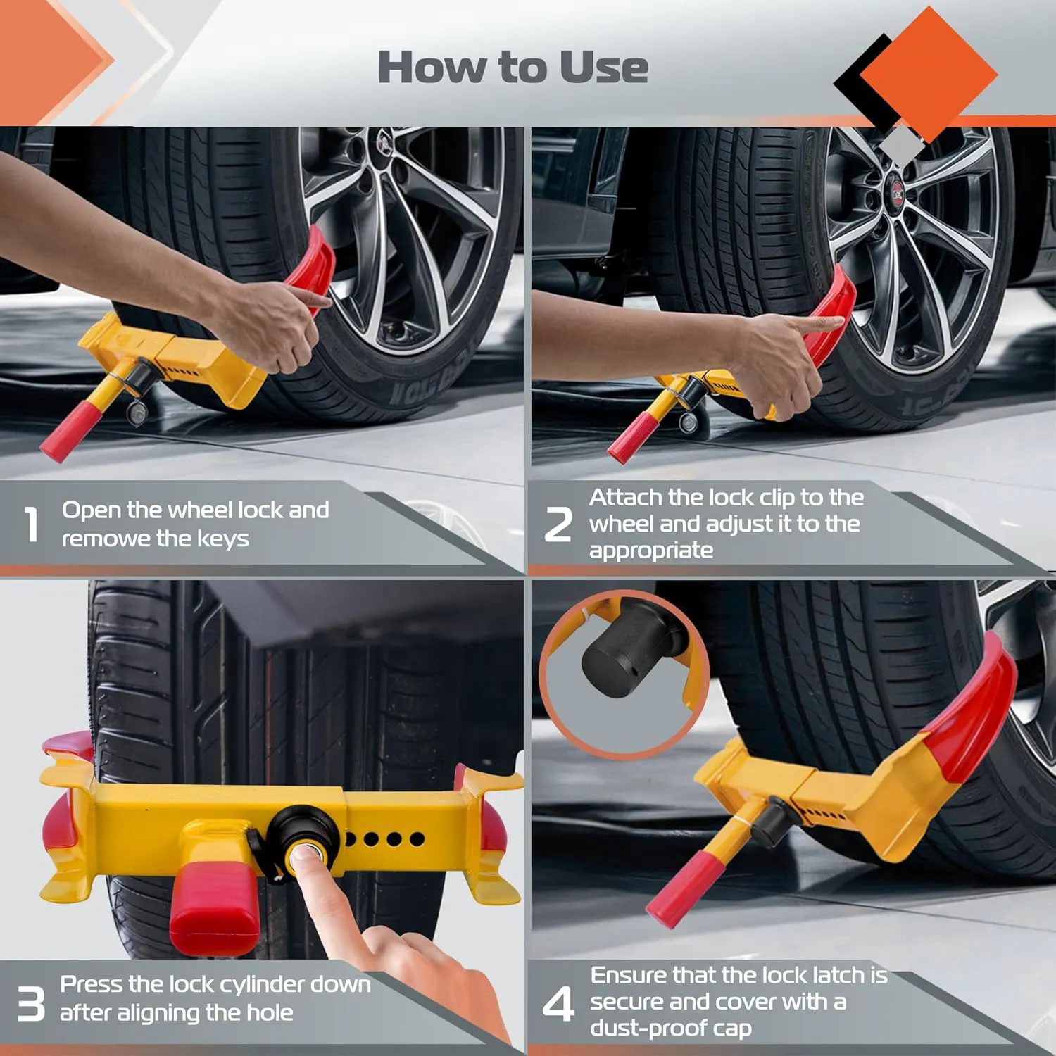 Wheel Steering Lock Product Wholesale - UMEDO Lock 7