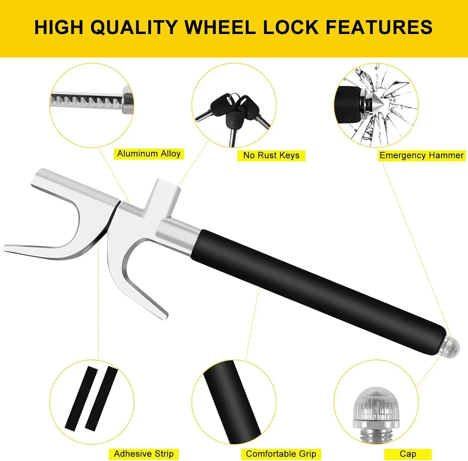 Auto Steering Wheel Lock by UMEDO Lock-1 9
