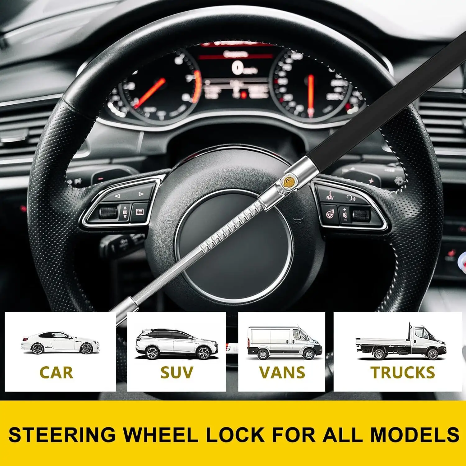 Auto Steering Wheel Lock by UMEDO Lock-1 7