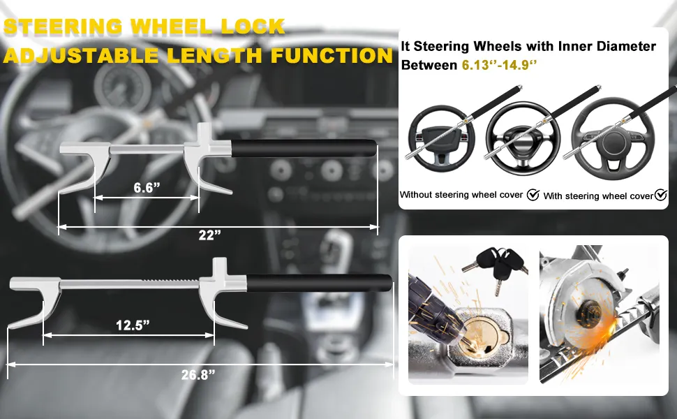 Auto Steering Wheel Lock by UMEDO Lock-1 5