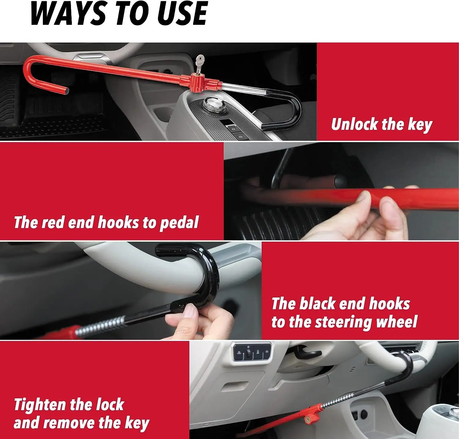 Car Steering Wheel Lock Car Security Steering Lock Manufacturer 9