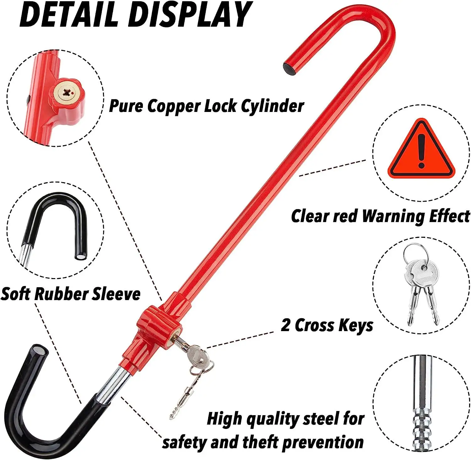 Car Steering Wheel Lock Car Security Steering Lock Manufacturer 3
