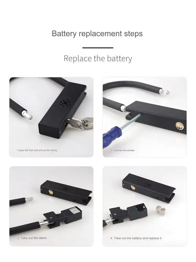 Long Lasting Motorbike U Lock for Personal Travel 10