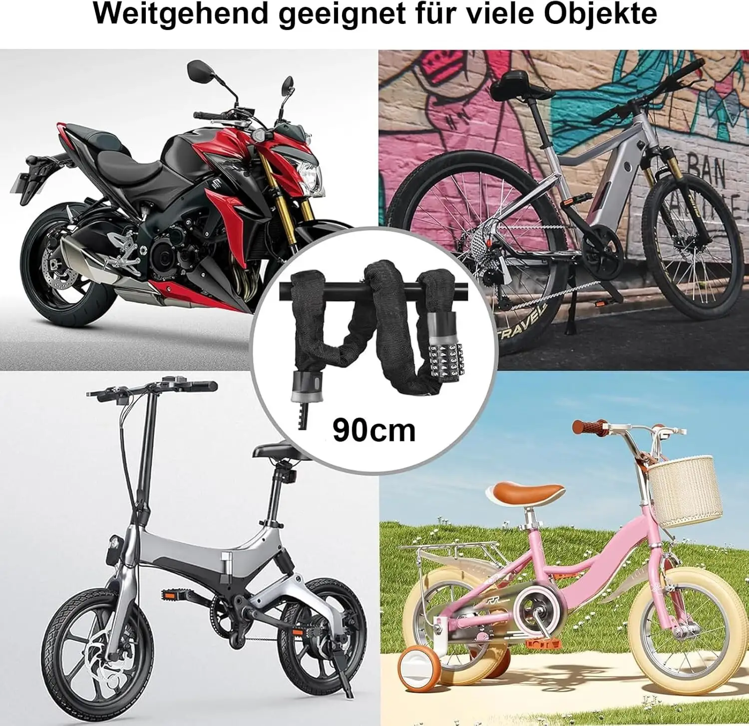 For Personal Travel Best Chain Lock for Scooter by UMEDO Lock 8