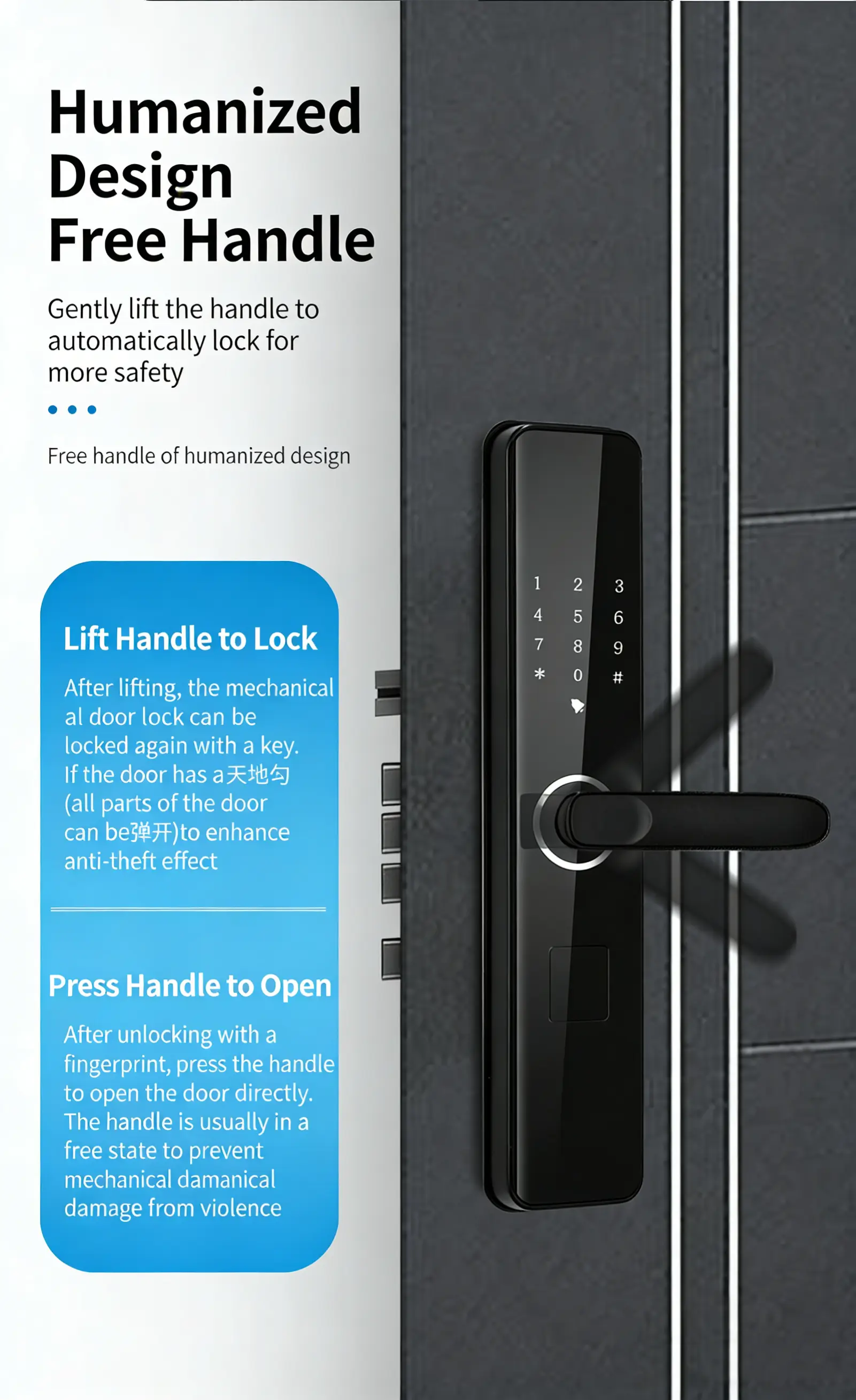 Electronic Door Locks Smart Door Lock Wholesale - UMEDO Lock 5