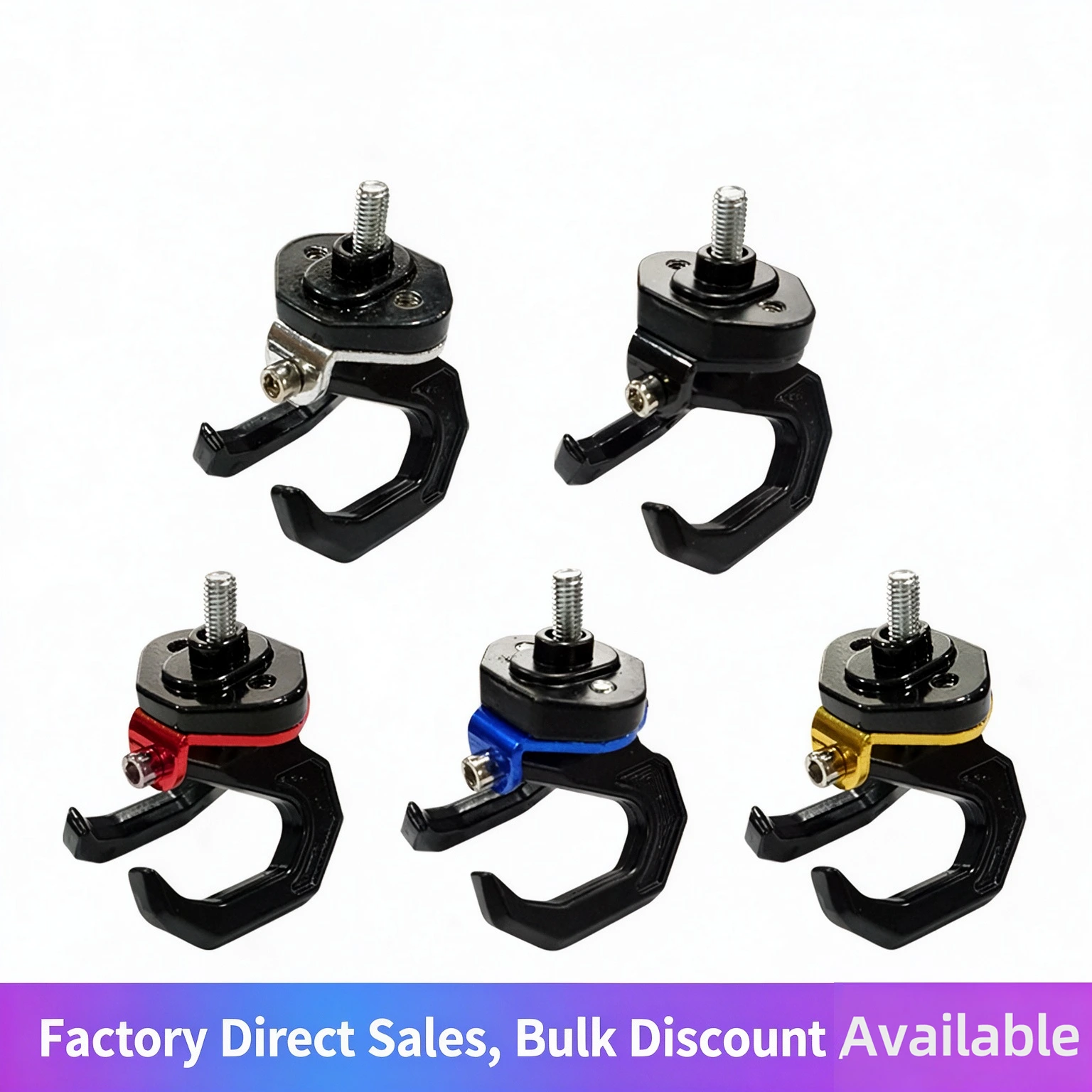 Universal Motorcycle Modification Aluminum Alloy Front Mount Hook Helmet Storage Hook 1