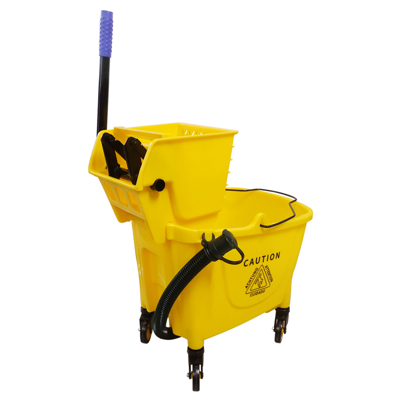 Mop Bucket Plastic Wringer Detachable Cleaning Strainer Wet Floor - View #2