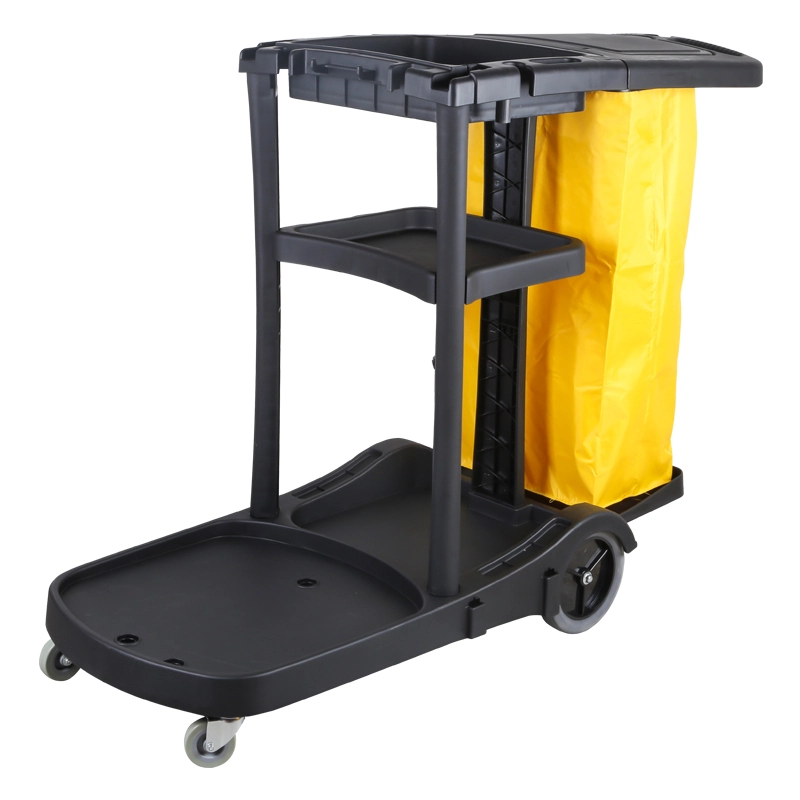 Carro de limpieza multifunción para restaurante y hotel, carrito de bar, carrito de conserje, servicio de lavandería 1