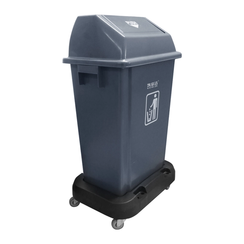 60L Flip over trash can with wheels 1
