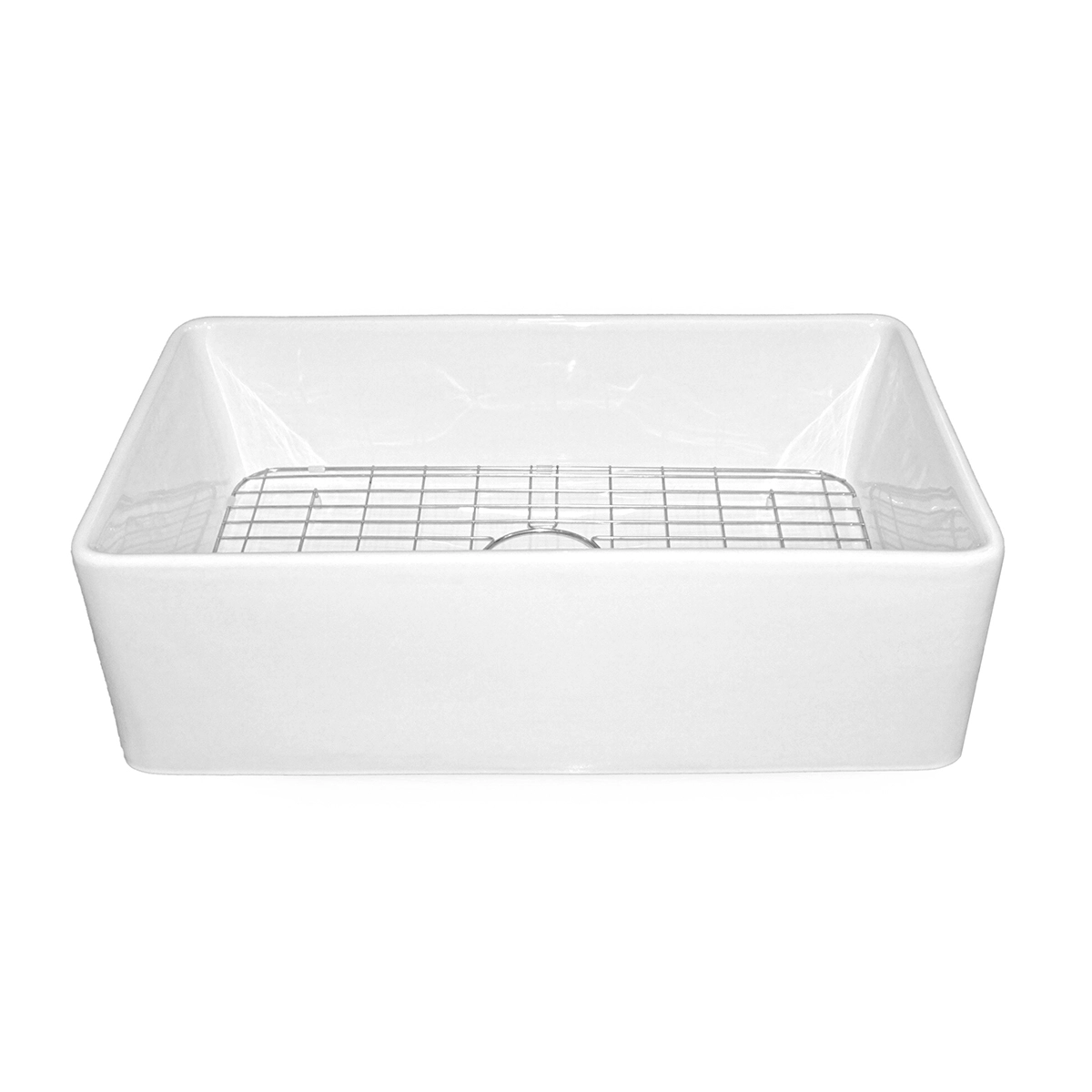 Pia de cozinha com avental de cerâmica branca AY3220-1 - Aoyin, image size:1200x1200