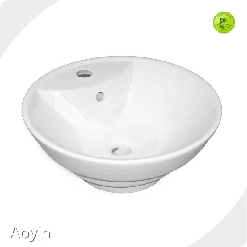 Undermount Bathroom Sink for Workplace Circular Roundfree Design 1
