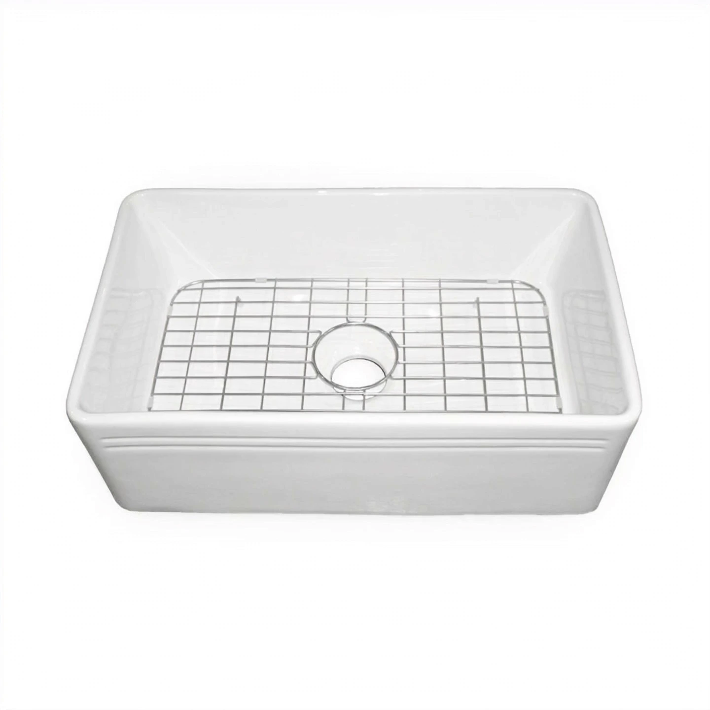 White ceramic apron kitchen sink has a classic clean look perfect for modern kitchen renovations 1