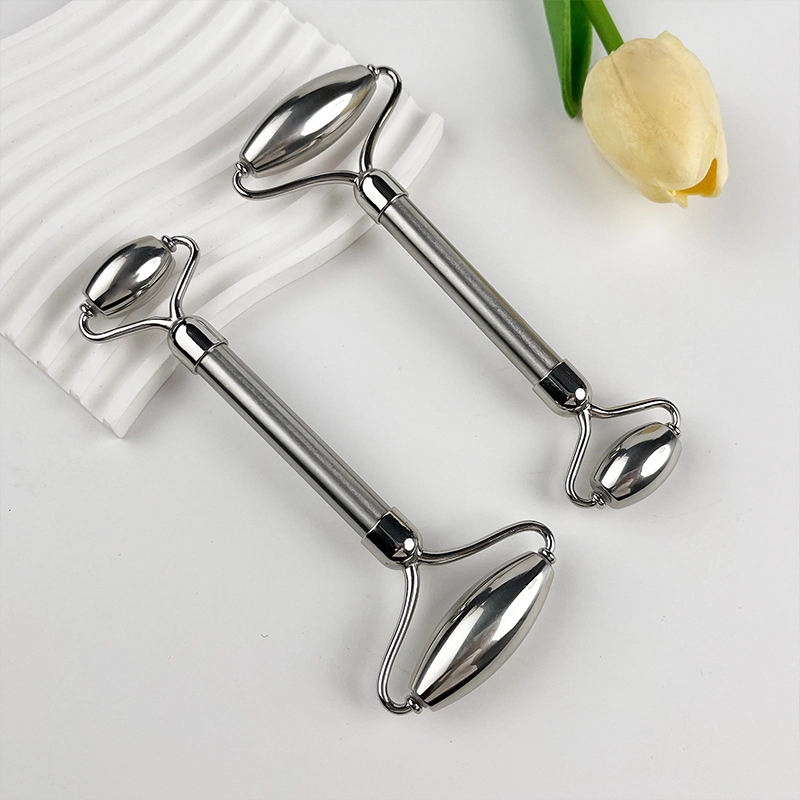 Stainless steel facial roller care tool, metal roller massager suitable for skin care routine, body massage-BM036 1