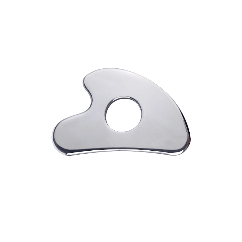 Placa de raspado de acero inoxidable con agujero de acero inoxidable gua sha yingshang personalización personalizada personalizada gua sha acero inoxidable 1