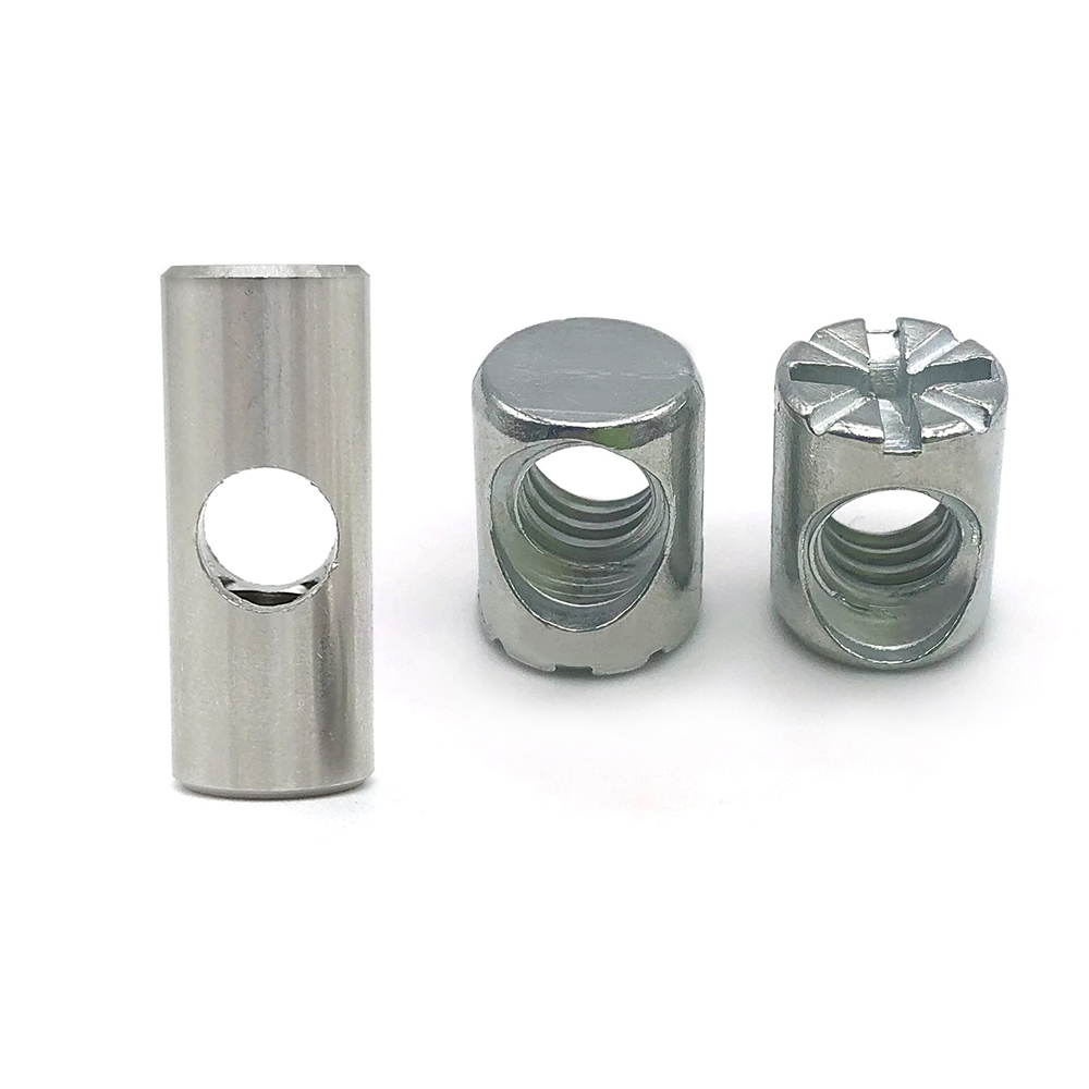 Porca cilíndrica de aço inoxidável personalizada, porca de rosca galvanizada 1