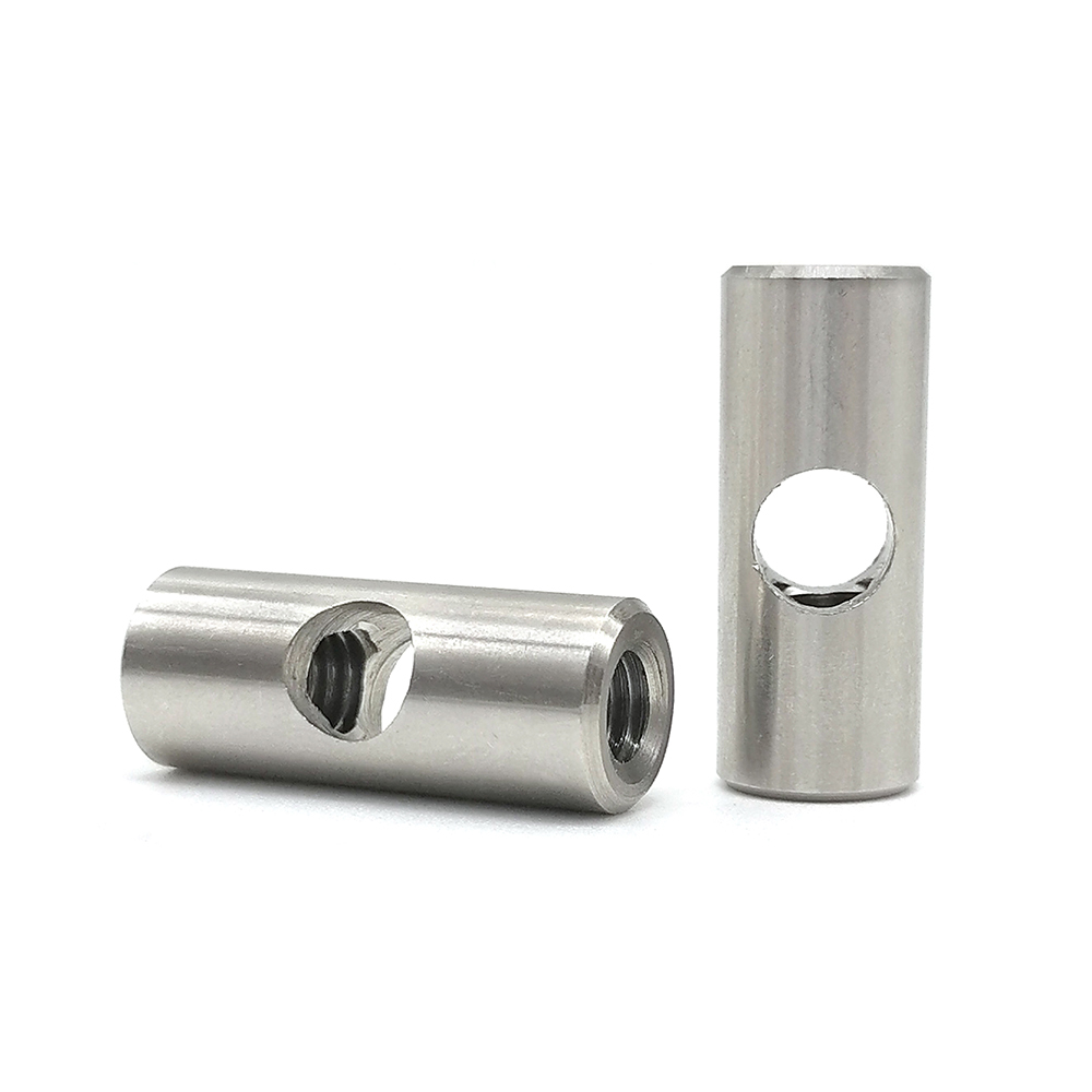 Porca cilíndrica de aço inoxidável personalizada, porca de rosca galvanizada 3