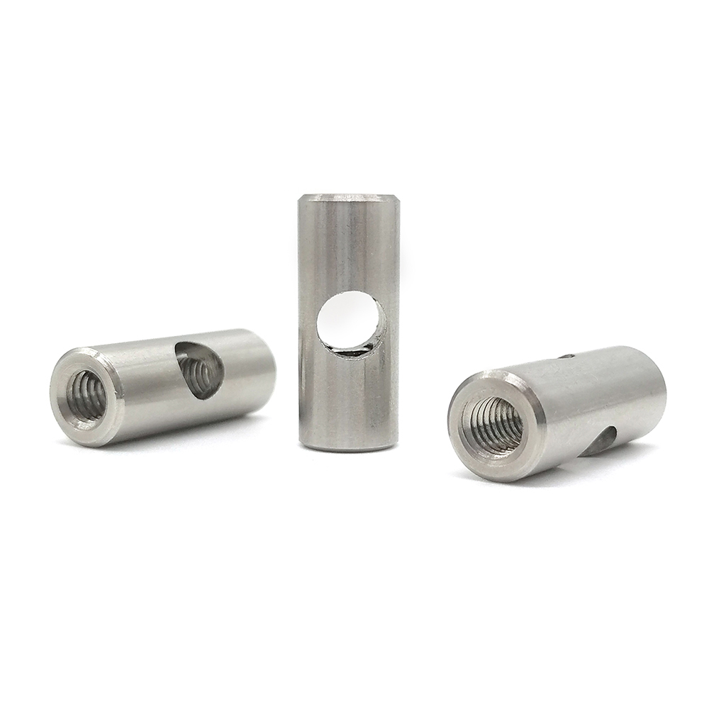 Porca cilíndrica de aço inoxidável personalizada, porca de rosca galvanizada 2