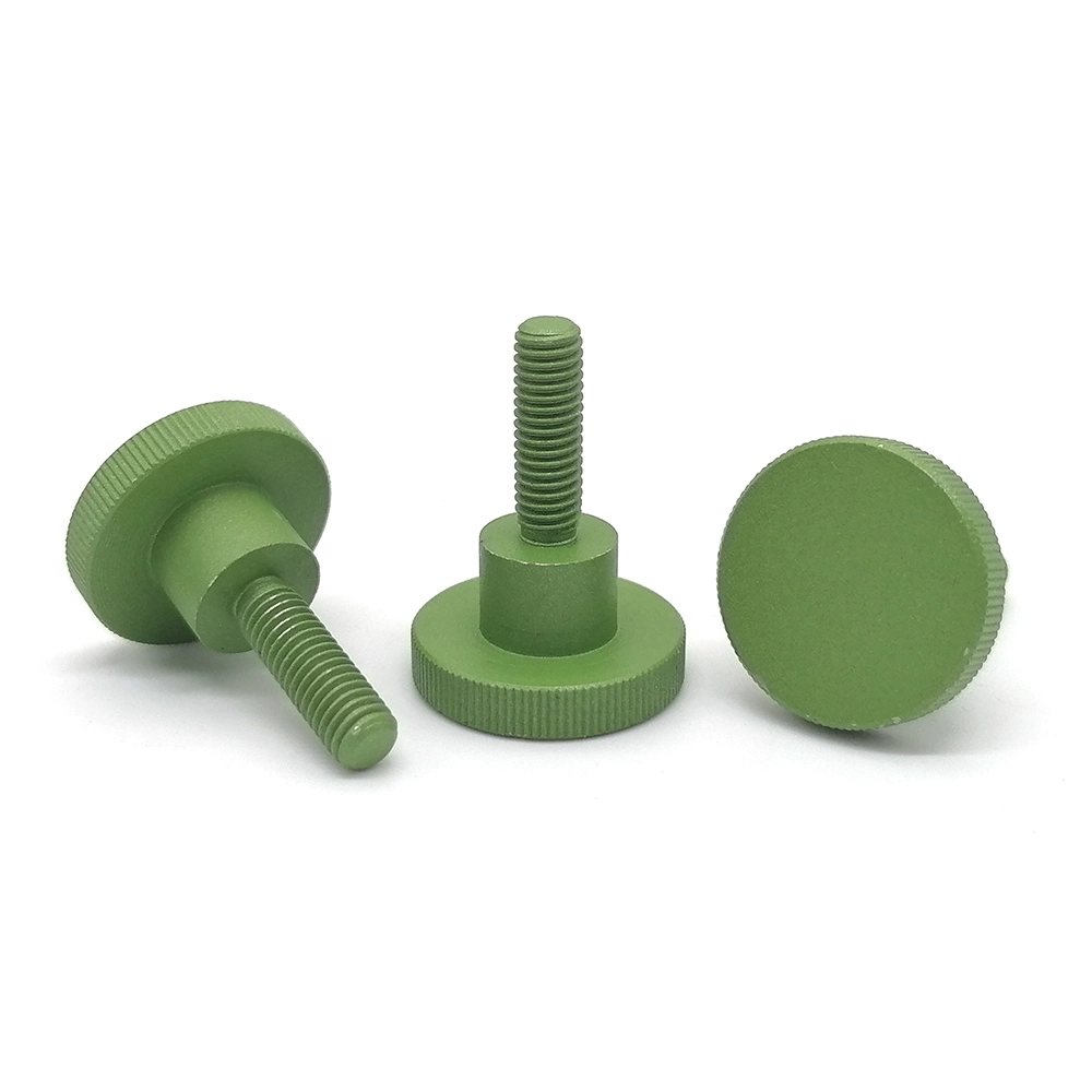 Green Vacuum Coating Knurled Screw PVD Plating On Carbon Steel 1