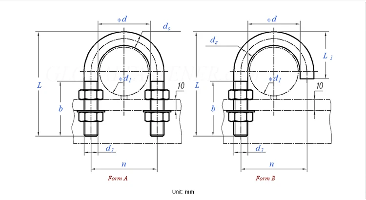 China feuerverzinkter U-Bolzen für Autoteile, Anhänger-U-Bolzen 8