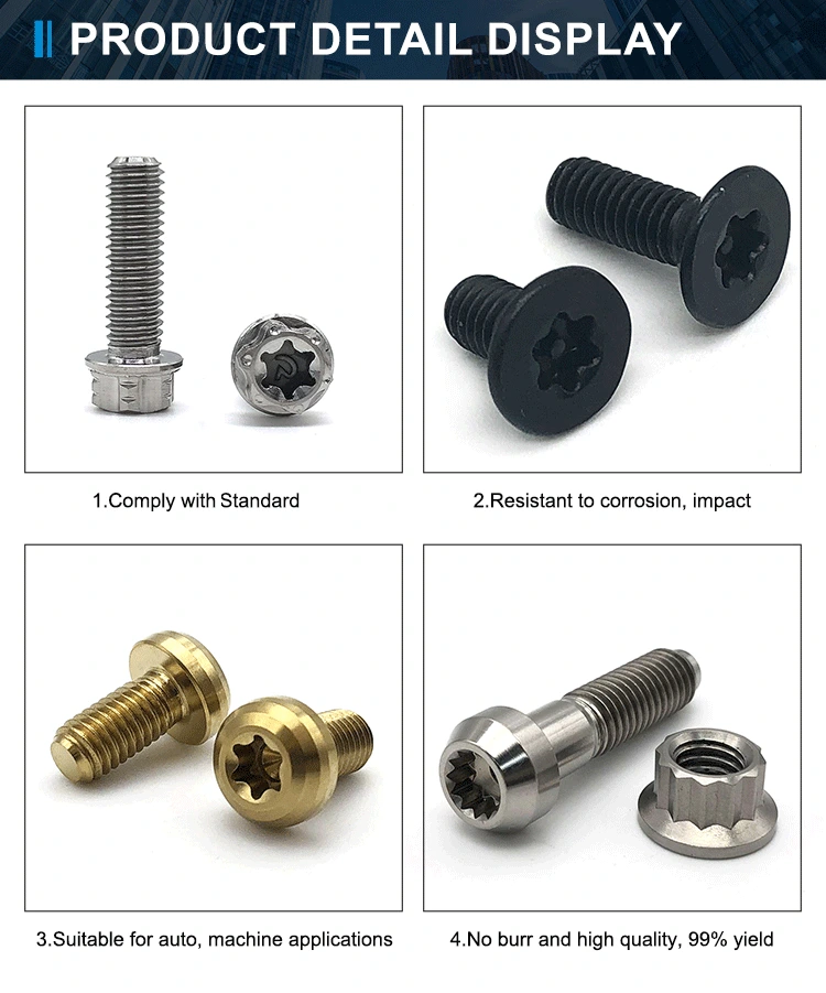 Vis à tête Torx à filetage zingué de vente chaude 1