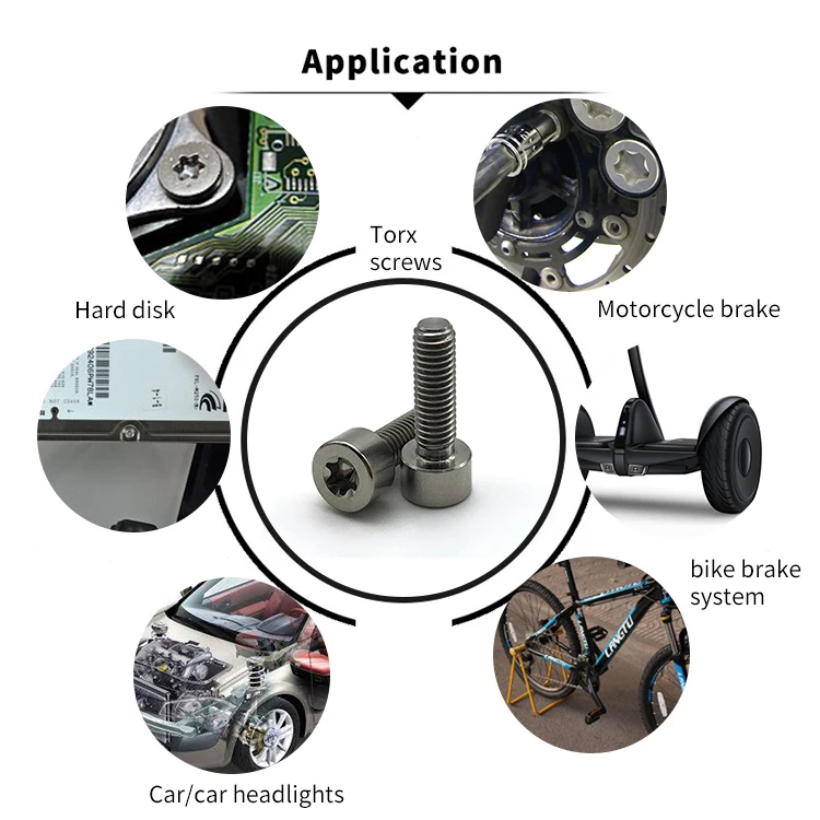 Vis à tête Torx à filetage zingué de vente chaude 9