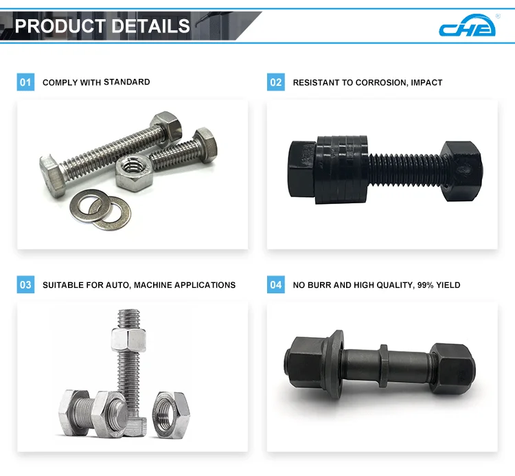 Astm bolt good quality hex bolt with nut washers 5