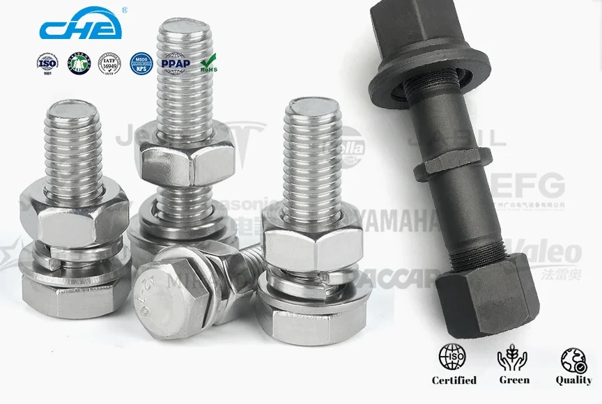 Perno Astm perno hexagonal de buena calidad con arandelas de tuerca 1