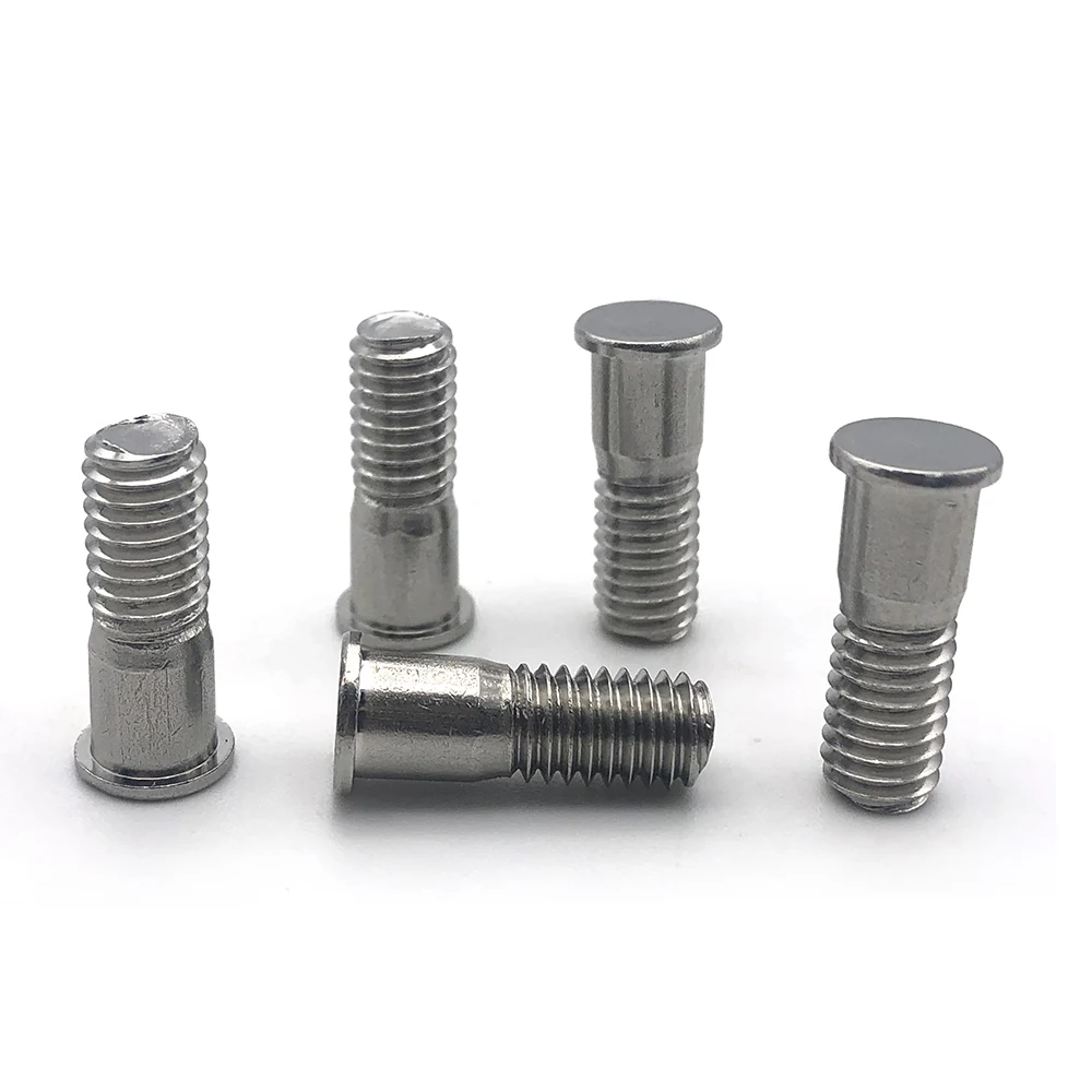 Stainless Steel Weld Stud M6X20 M6X25 With One Point Headed Weld Studs Rivet Screw 10