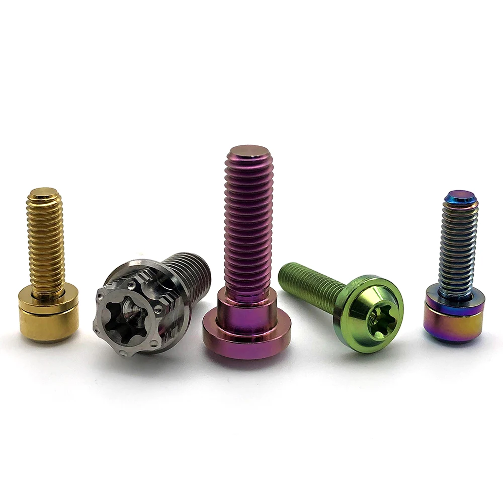 Boulons titaniques Torx de tête matérielle colorée de bouton de Ti de sécurité 9
