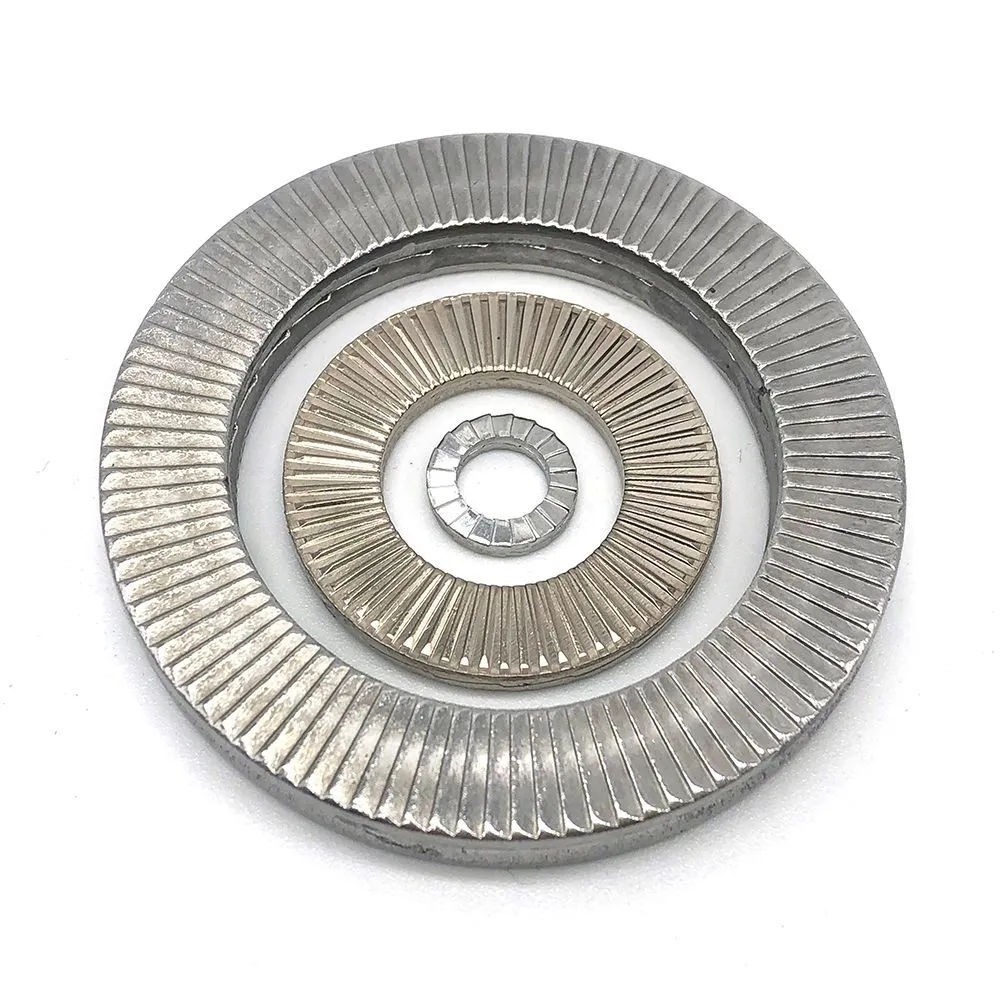 DIN25201 8.8 10.9grade dual-stacked self-locking washer carbon steel Dacromet washers 1