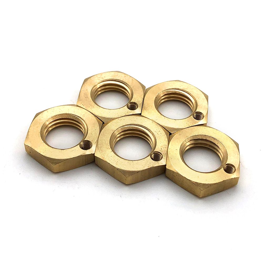 Nueces de hex. de cobre amarillo finas de la cerradura de la nuez hexagonal M12 de las nueces de cobre del OEM de encargo 2