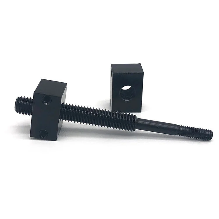 China wholesale custom carbon steel black plated double end stud cnc turning stud bolt and nut 1