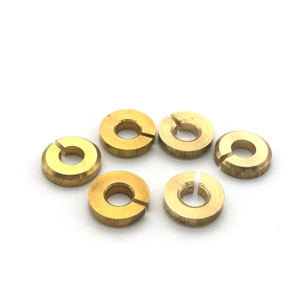 CNC High Standard Machining Turning Brass Side Slotted Washers 1