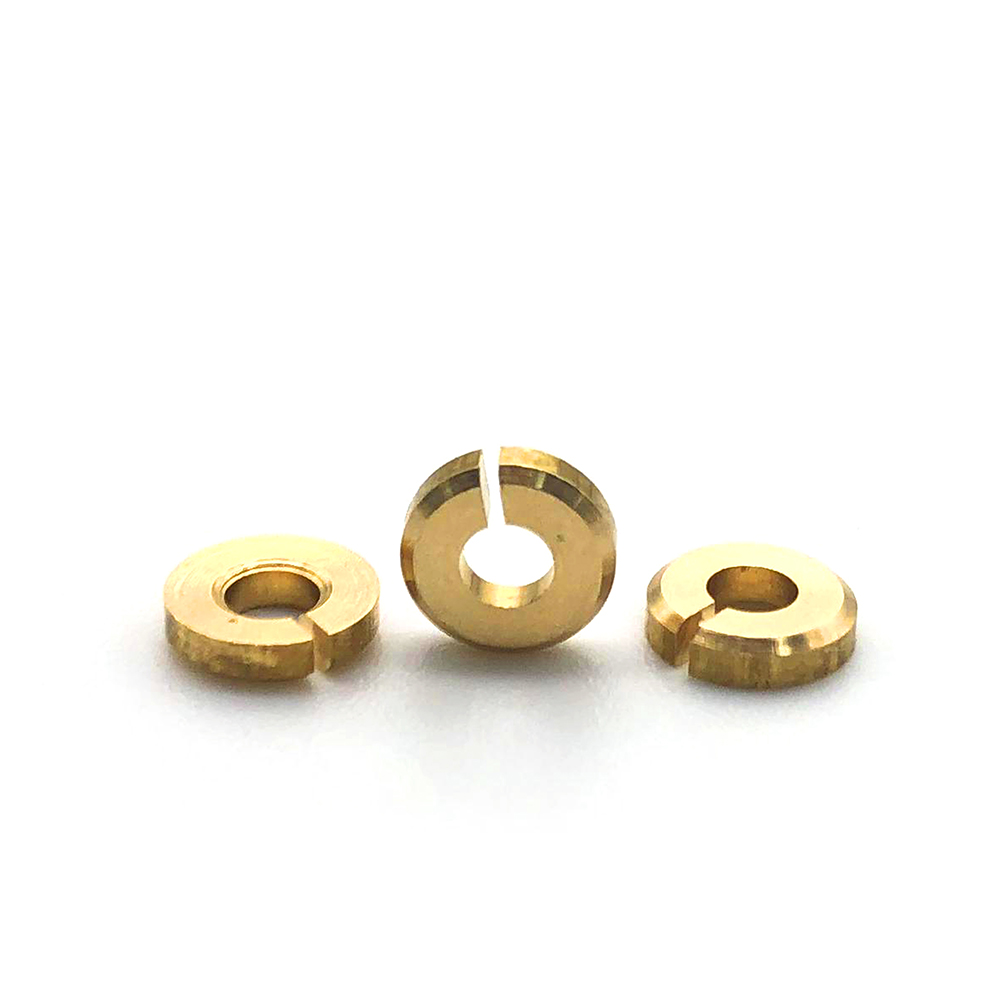 CNC High Standard Machining Turning Brass Side Slotted Washers 2
