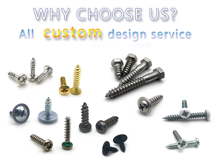 Vis à bois à tête cylindrique encastrée cruciforme M2-M8 personnalisée de qualité OEM 4