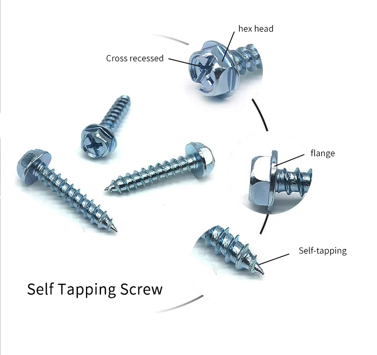 Vis à bois à tête cylindrique encastrée cruciforme M2-M8 personnalisée de qualité OEM 7