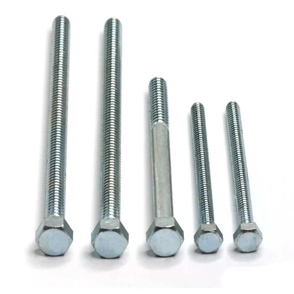 Tornillos de cabeza hexagonal galvanizados en blanco y azul con cabeza exterior 1