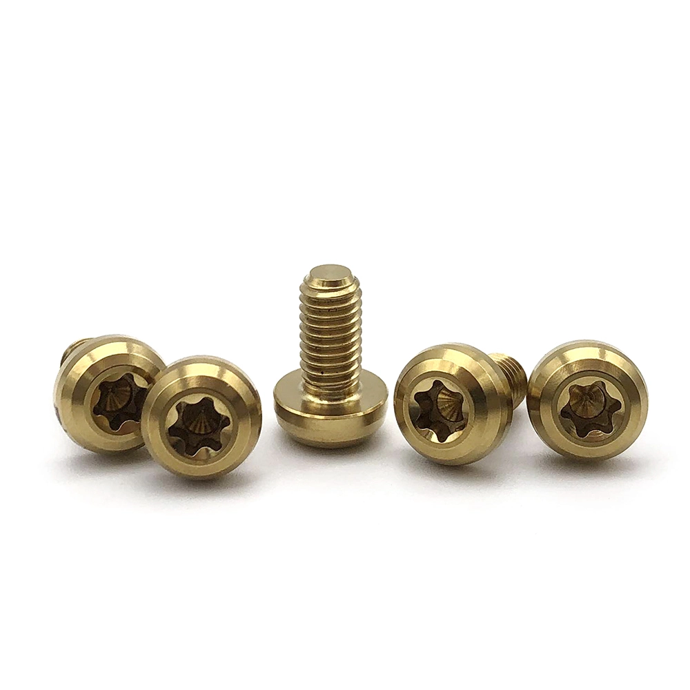 Security Colorful Ti Material Button Head Torx Titanium Bolts 1