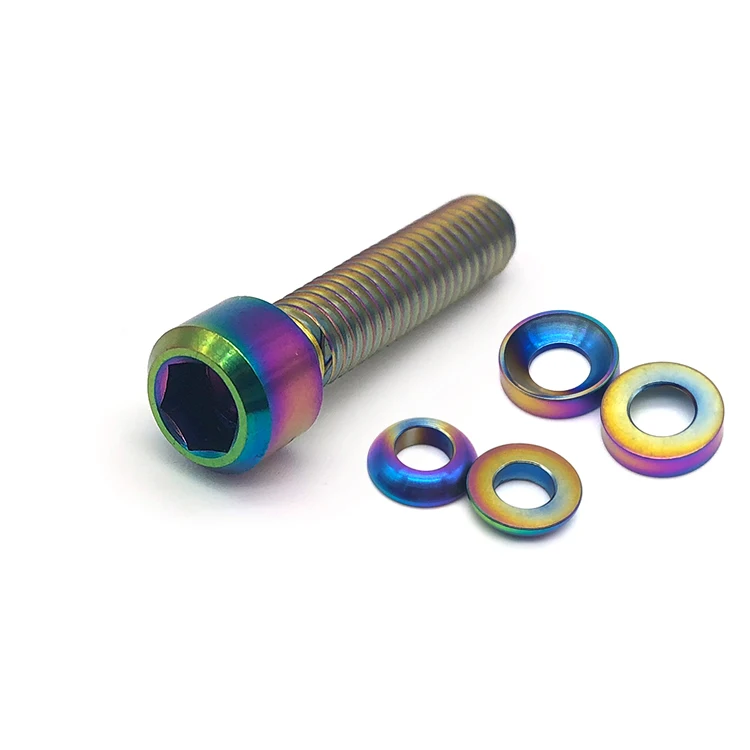 Boulons titaniques Torx de tête matérielle colorée de bouton de Ti de sécurité 8