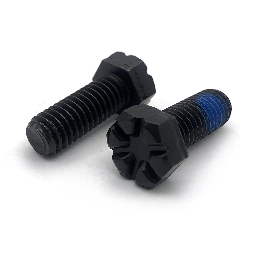 Pernos hexagonales ranurados negros personalizados con parche de nailon 1