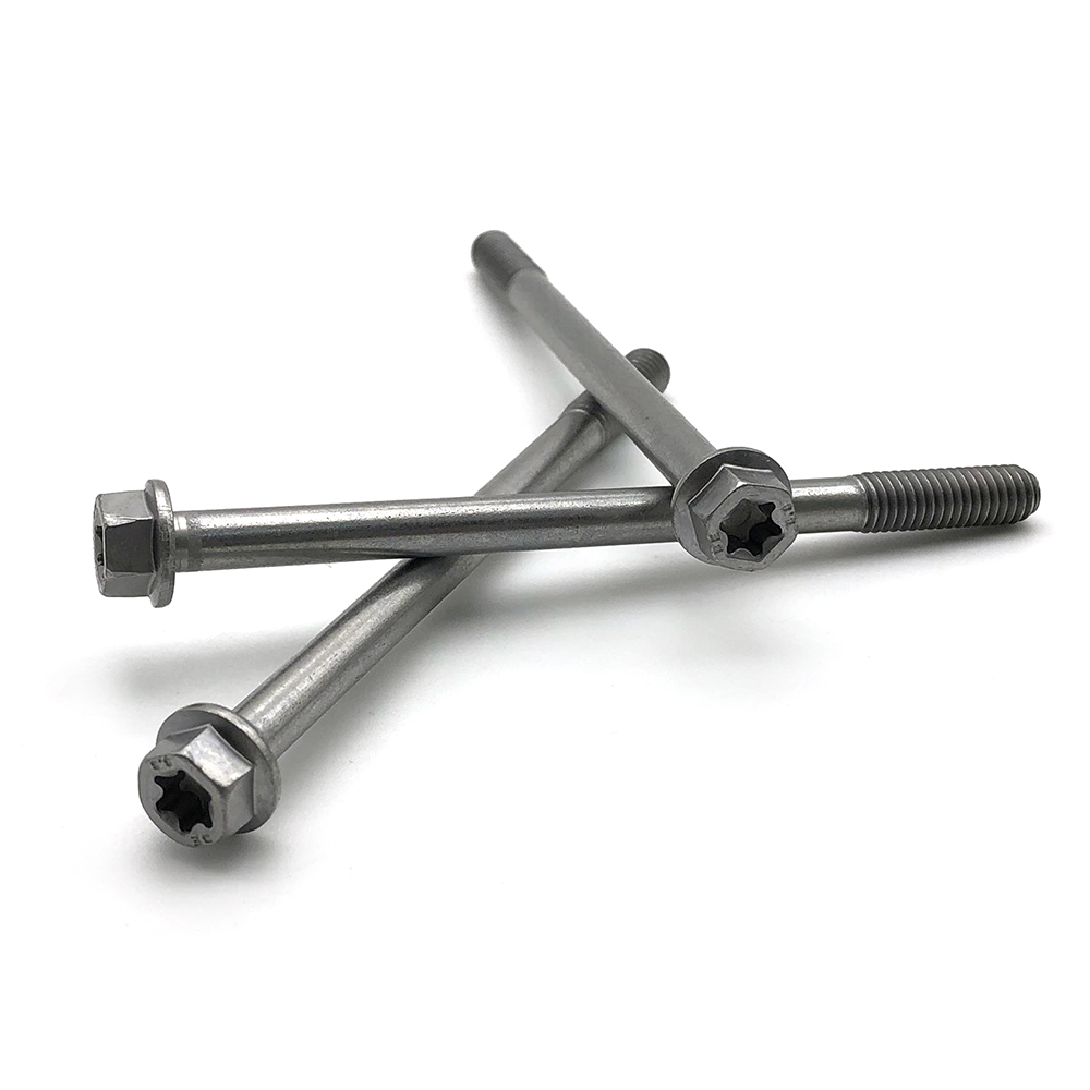 Parafusos de flange hexagonais torx de aço inoxidável personalizados 1